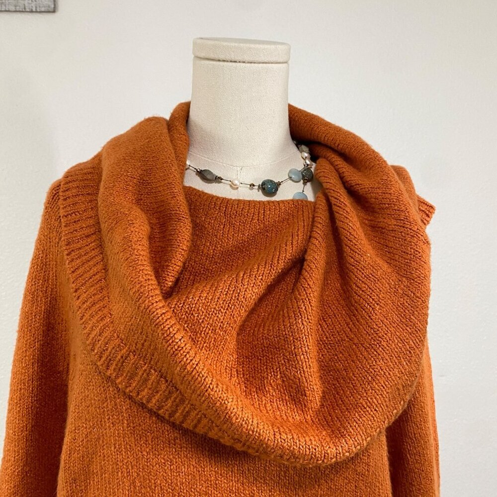 Anthropologie Women’s XS Sweater Draped Cowl Neck Pull Over Long Sleeve - Picture 6 of 16